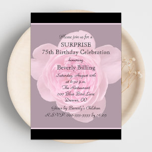 75.º Rosa de invitación a la fiesta de cumpleaños