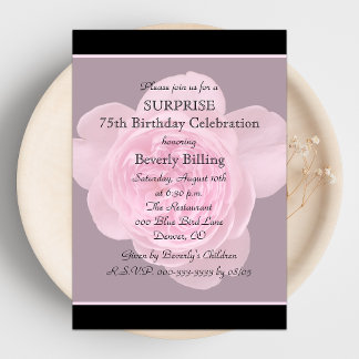 75.º Rosa de invitación a la fiesta de cumpleaños
