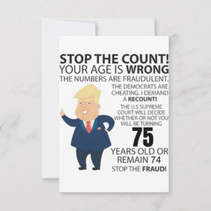 75 años de Trump Feliz cumpleaños presente gracios