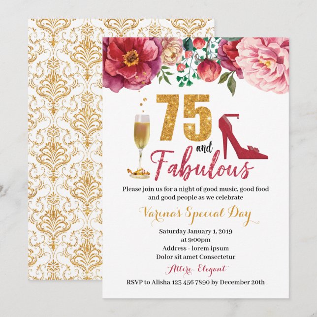 75 años y fabulosa invitación al nacimiento de las (Anverso / Reverso)