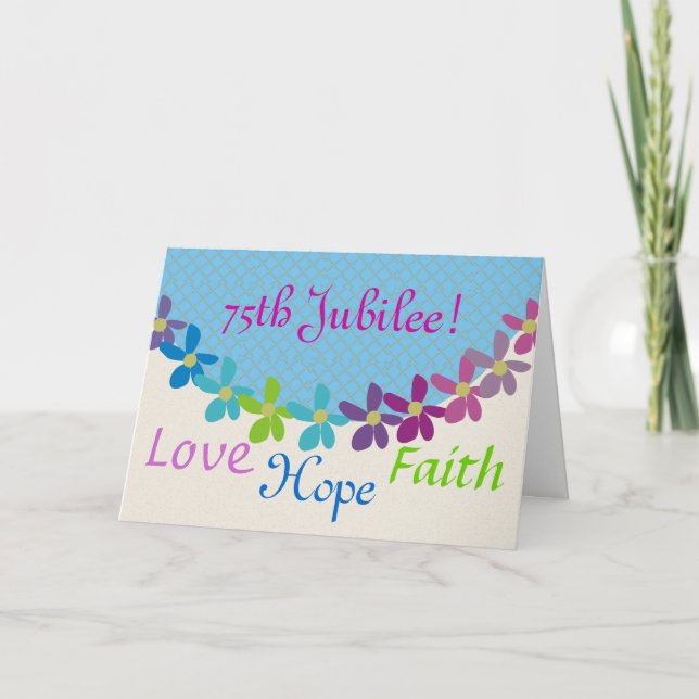 75.as tarjetas y regalos del jubileo del diamante (Anverso)