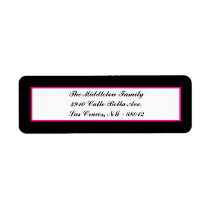 .75"" etiqueta del remite de la cebra de las rosas