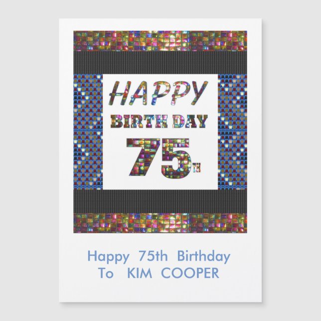 75.o cambio del cumpleaños o msg felices 75 del (Anverso)