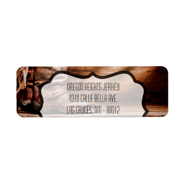 .75"x2.25" Etiqueta de dirección de negocio Barra  (Frente)