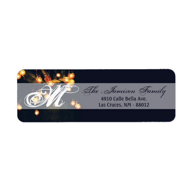 .75"x2.25" Etiqueta de dirección de retorno Cadena (Frente)