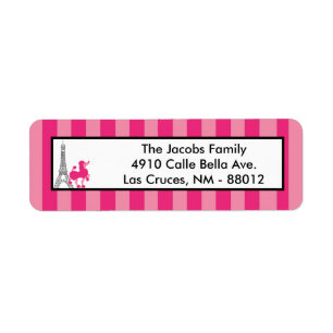 .75"x2.25" Etiqueta de dirección de retorno Pink P