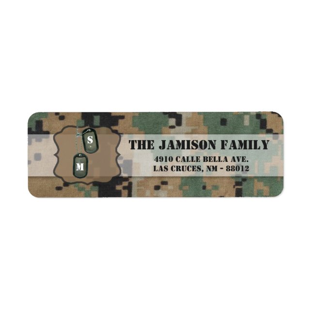 .75"x2.25" Etiqueta de retorno IMPRESIÓN DIGITAL m (Frente)