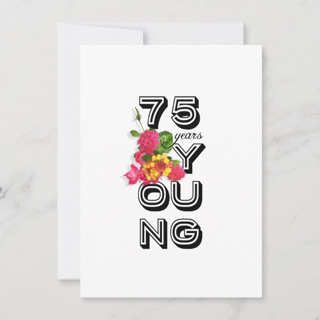 75a. Invitación a la fiesta de cumpleaños - 75 año (Anverso)