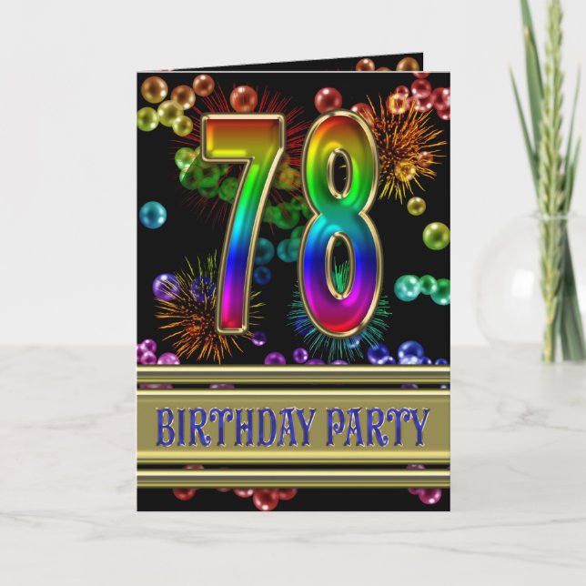 78.ª invitación a la fiesta de cumpleaños (Anverso)