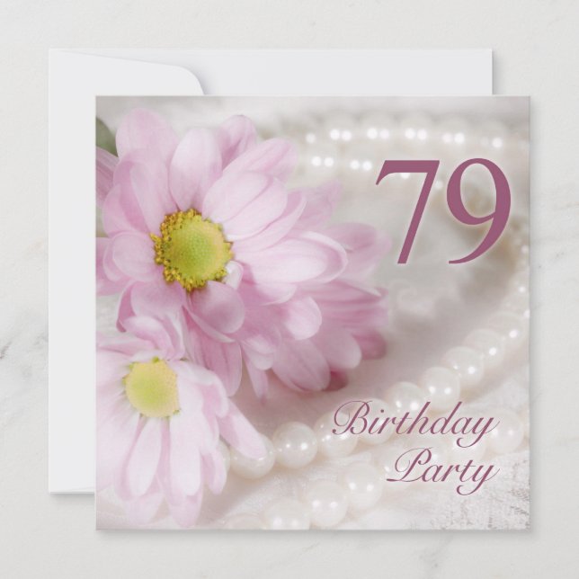 79.o Invitación de la fiesta de cumpleaños con las (Anverso)