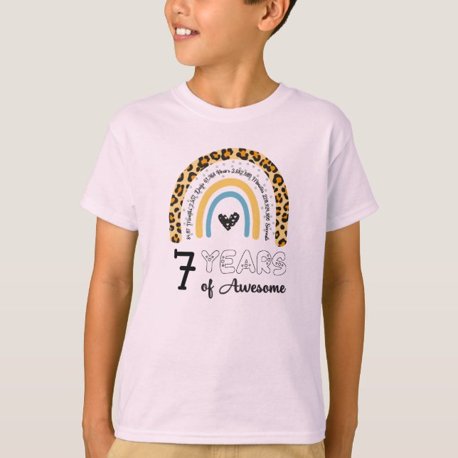 7.ª Camiseta De Cumpleaños 7 Años De Increíble (Anverso)