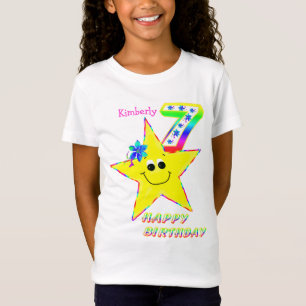 7.ª camiseta de las estrellas del cumpleaños