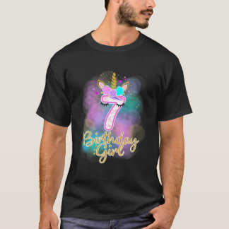 7.ª camiseta de unicornio de siete años