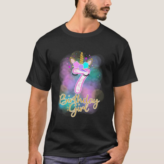 7.ª camiseta de unicornio de siete años (Anverso)