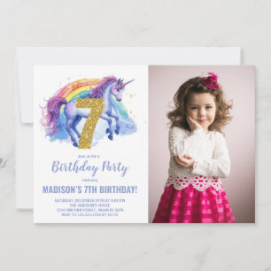 7.ª foto de invitaciones de cumpleaños de Rainbow
