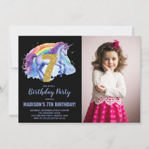 7.ª foto de invitaciones de cumpleaños de Rainbow