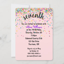 7.ª invitación a la fiesta de cumpleaños