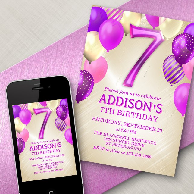 7.ª invitación a los globos rosados (Subido por el creador)