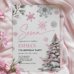 7.ª invitación de cumpleaños, 7 de invierno color