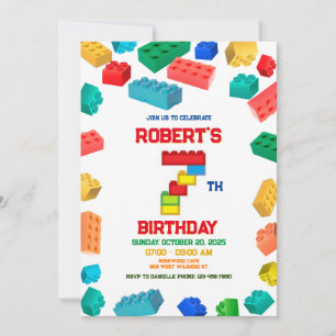 7.ª invitación de cumpleaños de los bloques de edi