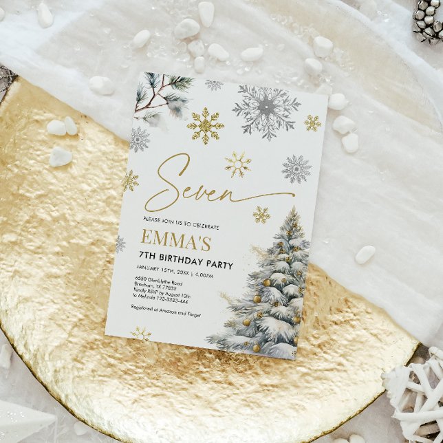 7.ª invitación de cumpleaños, invierno 7 cumpleaño (Subido por el creador)