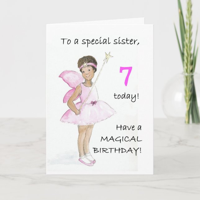 7.ª tarjeta de cumpleaños para una hermana (Anverso)