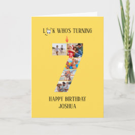 7.ª tarjeta de foto de cumpleaños