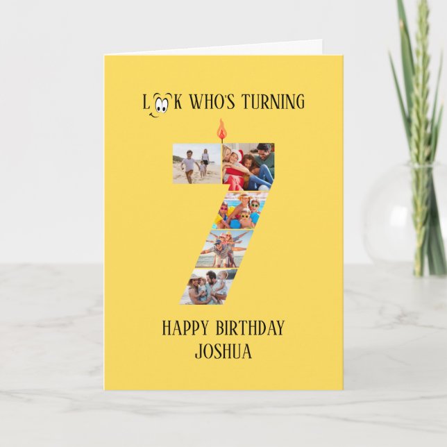 7.ª tarjeta de foto de cumpleaños (Anverso)