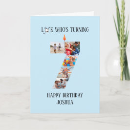 7.ª tarjeta de foto de cumpleaños