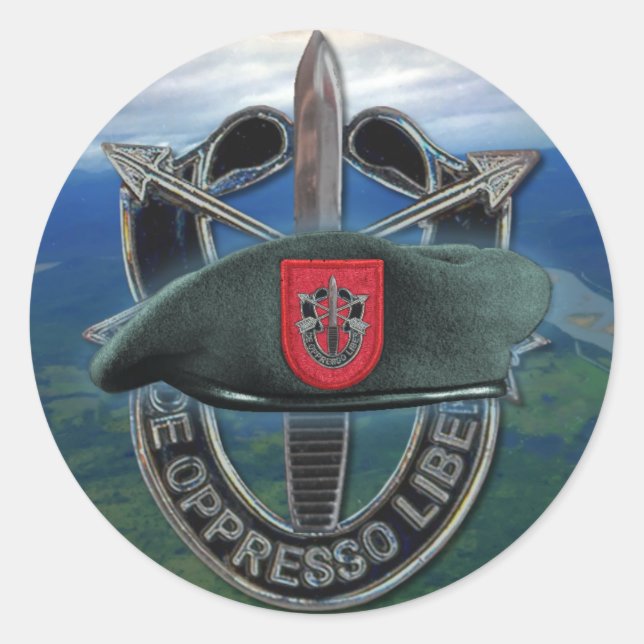 7.º grupo de fuerzas especiales Pegatina de veteri (Anverso)