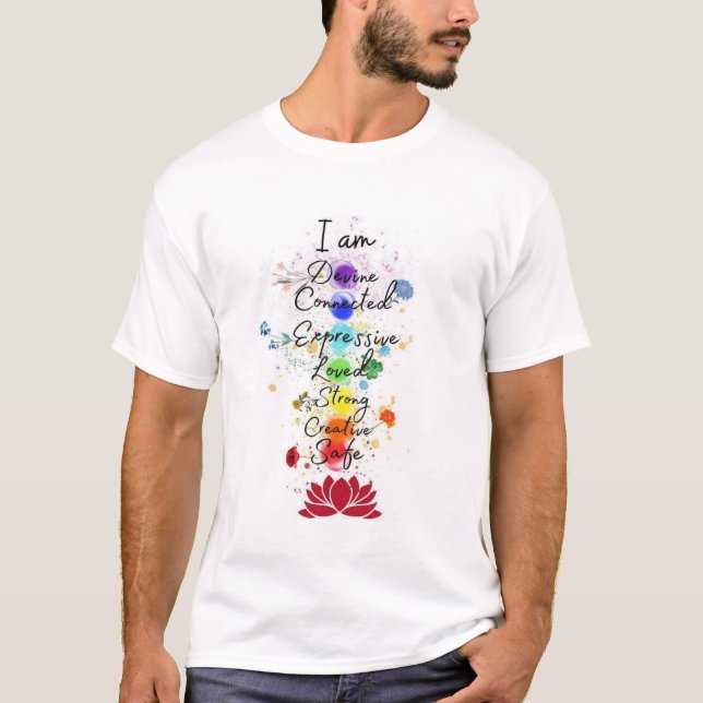 7 Chakra significa camiseta - Ilustrante y elegant (Anverso)
