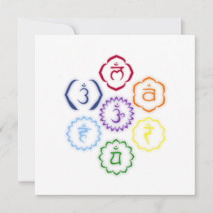 7 chakras en un círculo