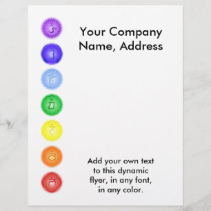 7 chakras en un volante de línea