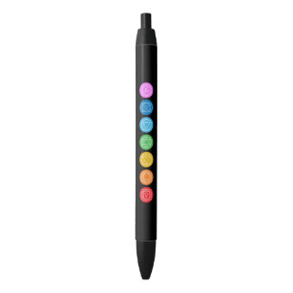 7 Chakras Pluma de tinta negra