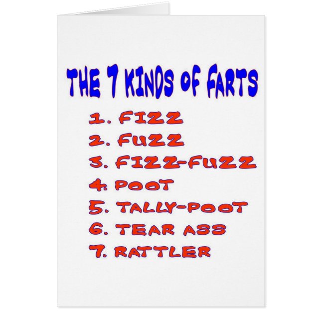 7 CLASES DE FARTS (Frente)