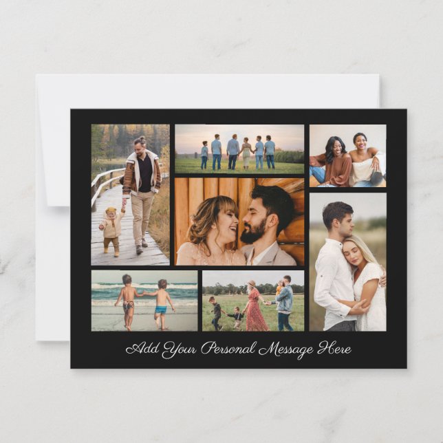 7 Collage de fotos Añadir su propia tarjeta de fel (Anverso)