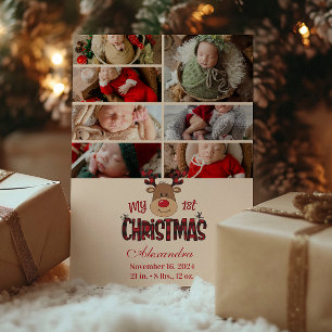 7 Fotografia Reindeo Bebé Primera Navidad