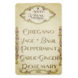 7 hierbas antivirales 4" x 6" imán
