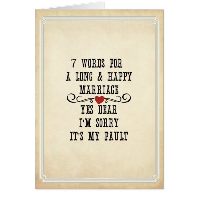 7 Palabras Para Un Matrimonio Largo y Feliz (Frente)