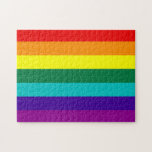 7 Rayas Arcoiris Rompecabezas de la bandera del Or<br><div class="desc">7 Rayas Arcoiris Rompecabezas de la bandera del Orgullo Gay
Versión con banda rosa caliente eliminada debido a la indisponibilidad de tela rosa caliente (1978-79).</div>