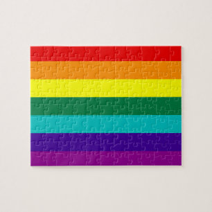7 Rayas Arcoiris Rompecabezas de la bandera del Or