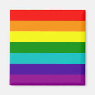 7 Rayas: imán de bandera del orgullo gay arcoiris