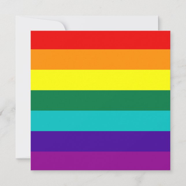 7 Rayos Invitación a la bandera del Orgullo Gay Ar (Anverso)