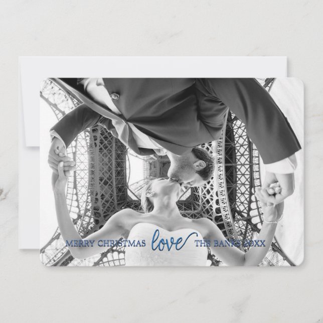 7" x 5" tarjeta de Navidad del amor en las (Anverso)