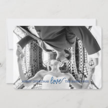 7" x 5" tarjeta de Navidad del amor en las