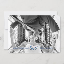 7" x 5" tarjeta de Navidad del amor en las