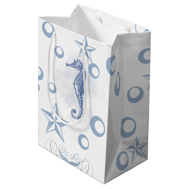 7lx4.5wx10h Bolsa de Regalo Mediana Seahorse Ocean (Angulo reverso)