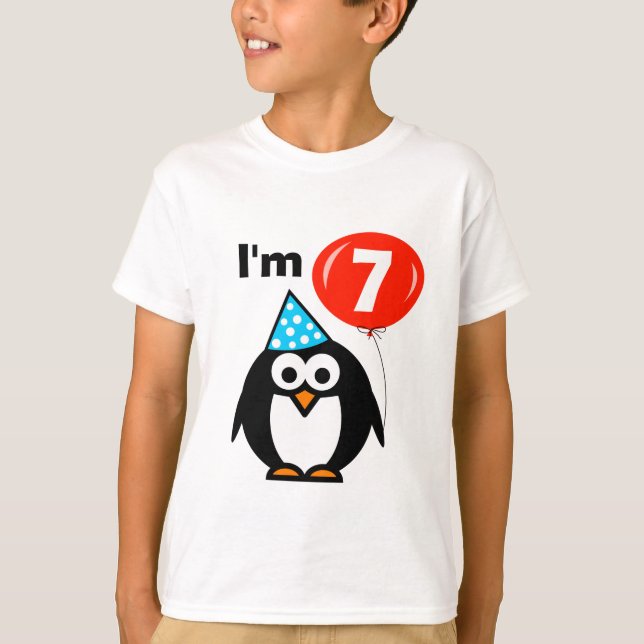7ma camisa del cumpleaños de los niños con el (Anverso)