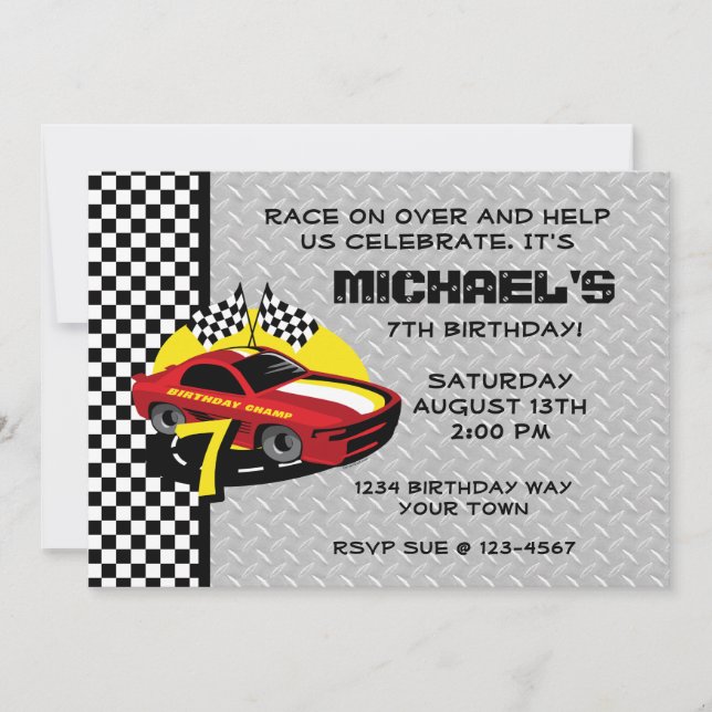 7ma invitación de la fiesta de cumpleaños del (Anverso)