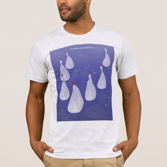 7mo Día de camiseta del navidad (uno-Natación de 7 (Anverso)